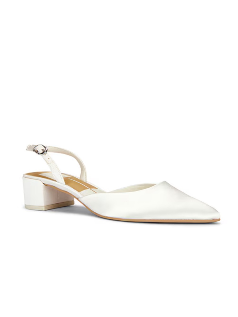 Dolce Vita Carel Slingbacks True White Pointed shoes heels Low block Revolve 9.5